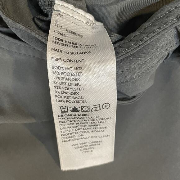 Eddie Bauer Skort Womens 8 Gray Adventurer 2.0 Skirt Golf Outdoor Hiking Stretch - Picture 8 of 11